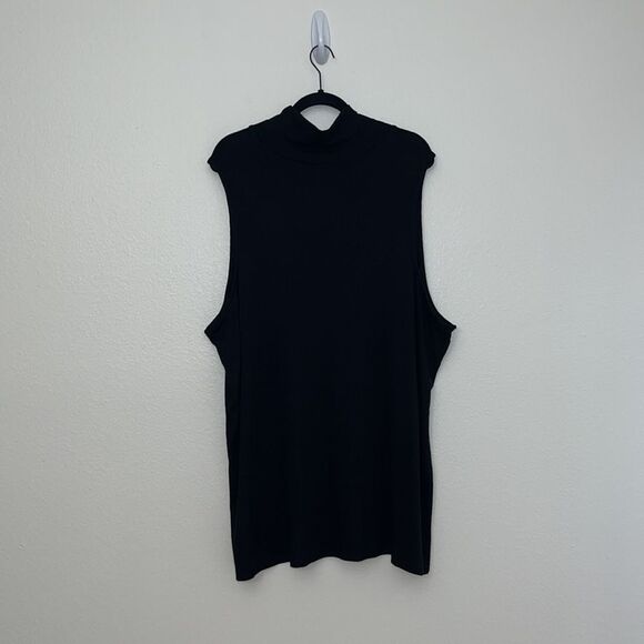Torrid Ribbed Turtleneck Tank Top Womens Size 6X Black Sleeveless Stretch Fitted - Picture 10 of 12